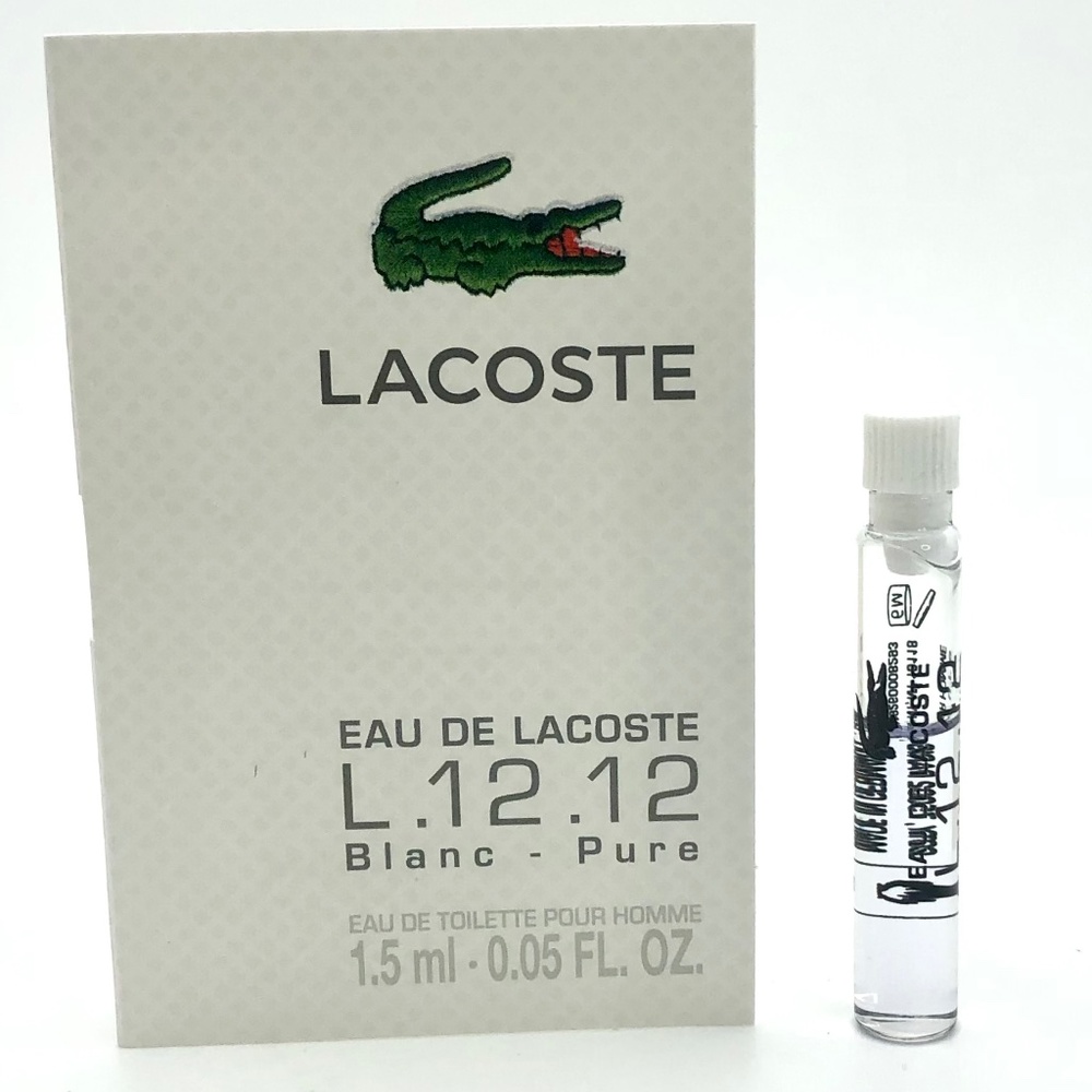 ❤️ 4 for $25 Lacoste Eau De Lacoste Blanc L.12.12 Mini Travel Vial NEW